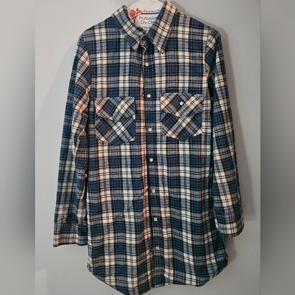 Syc Fuk Flannel Plaid Button Down Shirt